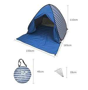 Amazon | YBK Tech 新しいストライプパターン ワンタッチテント