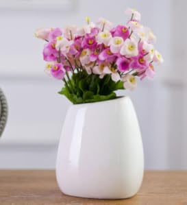 Amazon.co.jp: toyo sakura fashion 花瓶 白 花瓶 陶器 花瓶