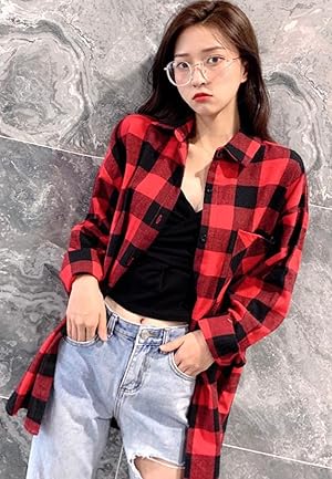 ブロック ギンガムチェック キルティング 赤 長袖 シャツ ポケット 秋冬 Amazon | [ShuMing]ギンガム チェック シャツ レディース 長袖