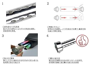 Amazon マローサム バイク用 マフラーサイレンサー 消音機 2個
