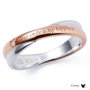 THE KISS　ディズニー　ダイヤモンドリング隠れミッキー 　K10　現行品 THE KISSディズニーリング隠れミッキー / ダイヤモンドリング箱