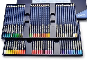 FABER-CASTELL - ファーバーカステル アートグリップ 水彩色鉛筆 60色セット 缶入 Amazon | ファーバーカステル アートグリップ水彩色鉛筆 60色