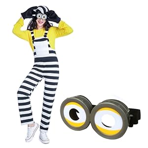 Amazon Haroharo 囚人 ミニオン コスプレ コスチューム 仮装 大人 ハロウィン レディース L コスプレ 仮装 通販