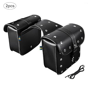 Amazon | steman-net バイク サイドバッグ 2個 セット ブラウン