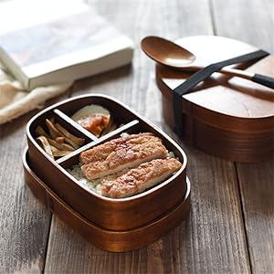 漆塗り　曲げわっぱ　お弁当箱　作家物 漆塗りおかず彩りわっぱ弁当箱 わっぱ 弁当箱 中国製 縦11.4×横
