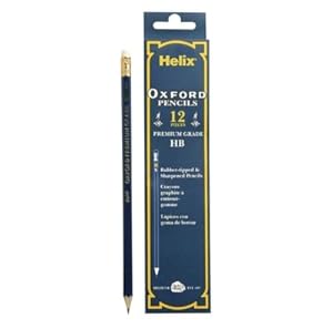 Amazon | 英国 Helix Oxford 消しゴム付き鉛筆12本セット（削り