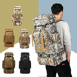 Amazon.co.jp: ライフ小屋 アウトドア バッグ バックパック 80l