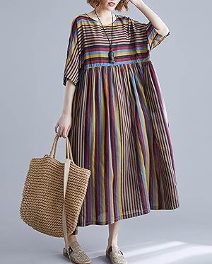 Amazon.co.jp: [YYQ-SHOP]半袖 ワンピース レディース ゆったり ロング