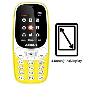 4.5 cm (1.8 Inch) Display & Keypad
