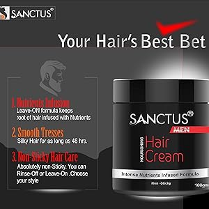 Sanctus Nourishing Leave On Hair Spa Cream For Men Intense
