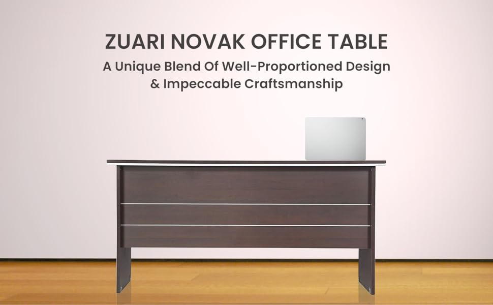 Zuari Novak CM 3 Office Table (Imperial Teak PLB) Amazon.in Home