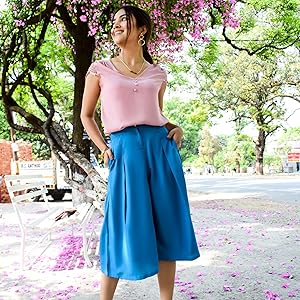 Style Island Culottes  Buy Style Island Sit0501 Beige Cropped Culottes  For Women Online  Nykaa Fashion