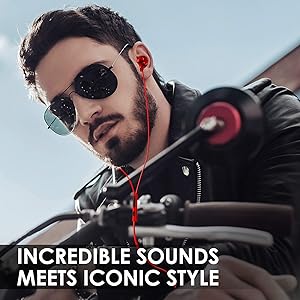 stylish wired earphones in ear earphone