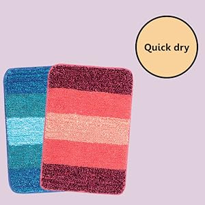 Saral Home Soft Microfiber Bath Mat (Turq and Pink, 35x50cm) - Pack of 2 030f861f 4178 42be 9587 8ab80e3ee992. CR0,0,750,750 PT0 SX300