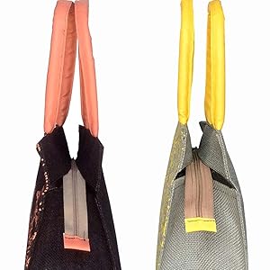 Foonty Daily Use Women Jute Lunch Bags(Combo of 2,Multicolour,fab-11) lunch bag