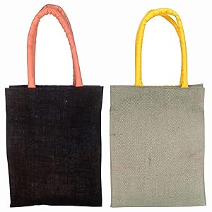 Foonty Daily Use Women Jute Lunch Bags(Combo of 2,Multicolour,fab-11) lunch bag