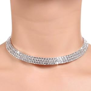 silver stylish necklace for girls women