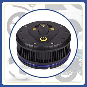 Michelin 12260 Hi-Power Tyre Inflator with Detachable Digital Tyre Pressure Gauge (Black).