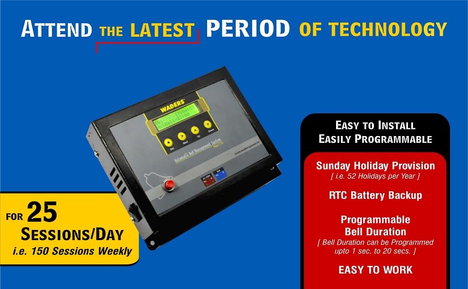 Buy Automatic School Bell Management System Especially Designed for Schools (25 Sessions/Day