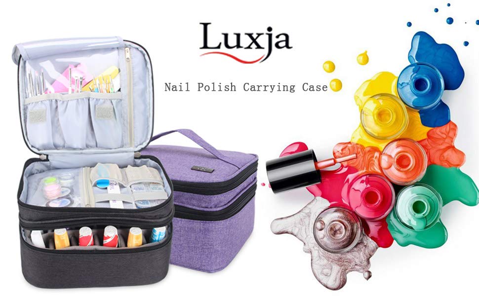 Luxja Nail Polish Carrying Case, Portable Nail Polish Organizer Holds