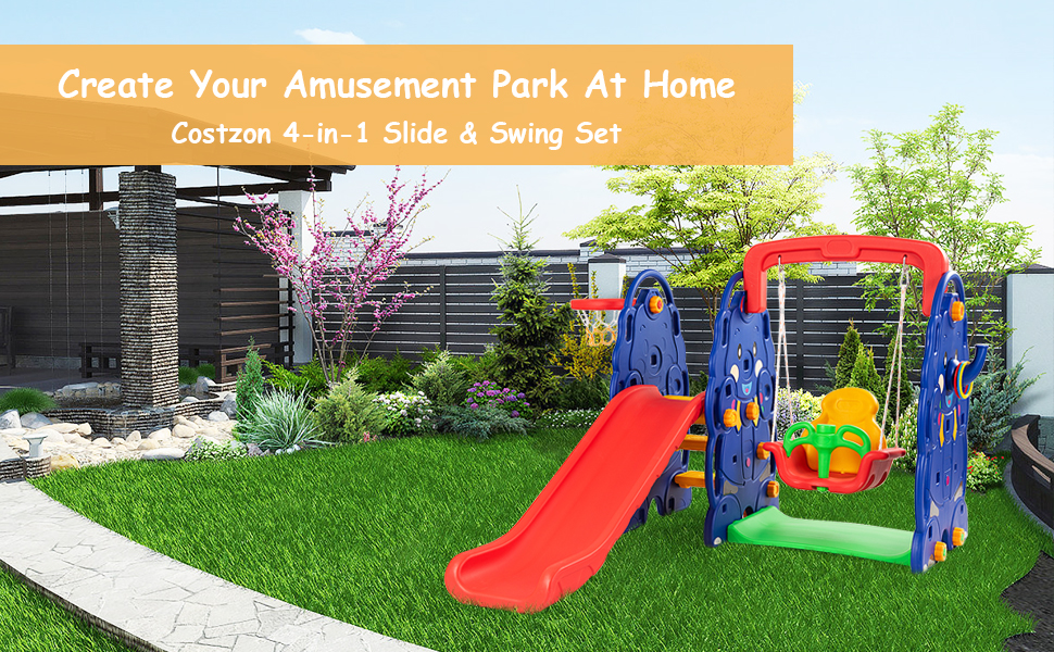 kids swing set climber