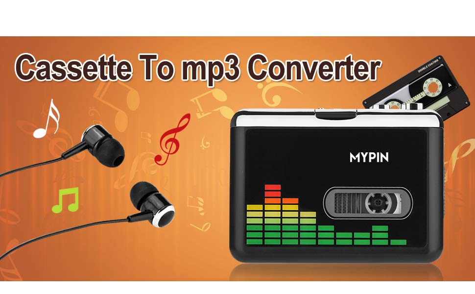 USB Cassette to MP3 Converter, Portable Cassette Audio Music Player TapetoMP3 Converter with USB Cassette to MP3 Converter, Portable Cassette Audio Music Player TapetoMP3 Converter with
