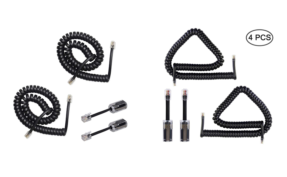 SENHAI 2 Pack 360° AntiTangle Rotating Swivel Telephone Cord