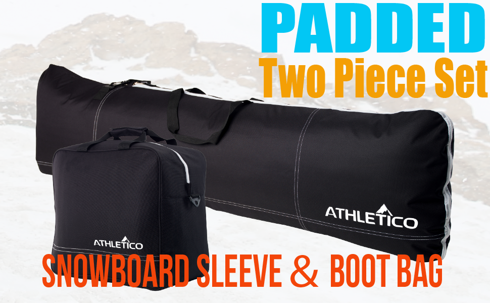 Athletico Padded TwoPiece Snowboard and Boot Bag Combo Store