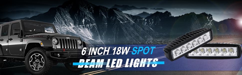 4Pcs 72W 6inch LED Single Row Light Bar Flood For Curtis Cabs John