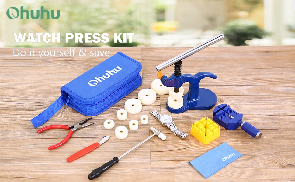 Ohuhu Watch Press Set, Professional 13 Piece Watch Case Closer with 12