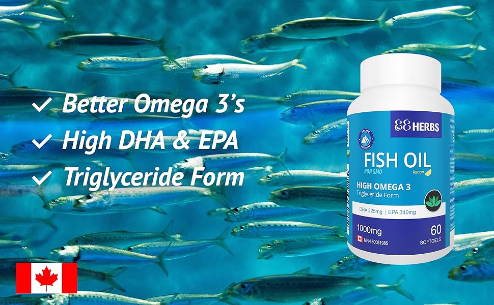 Fish Oil High DHA/EPA Lowest Mercury Triglyceride Form Lemon