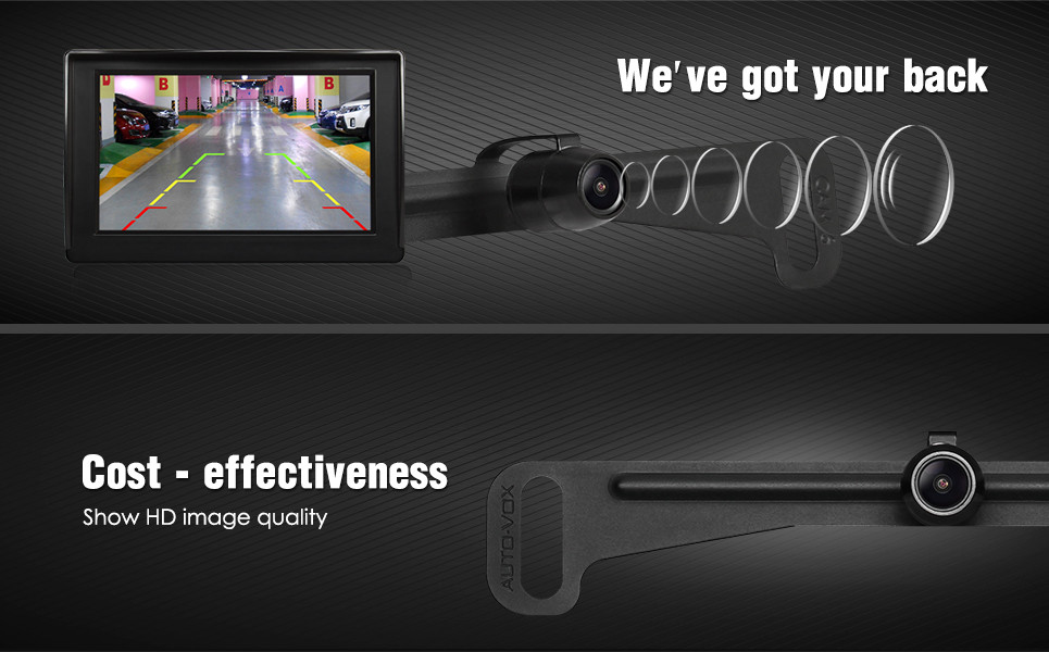 AUTOVOX Cam 6 Only Rear Reverse Backup Camera, License Plate Parking