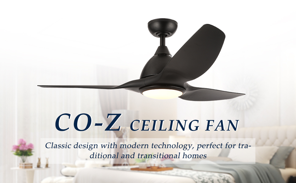 Co Z 52 Inch Ceiling Fan With Led Light And Remote Control 52