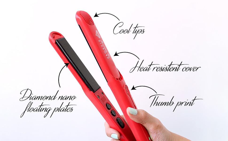 Irresistible Me Diamond 1 Inch Ceramic Flat Iron For Hair