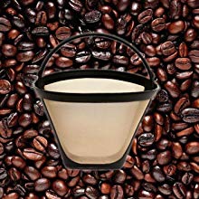 Coffee, filter, gold, goldtone, golden, reusable, replacement, permanent, maker, brew, durable, tea