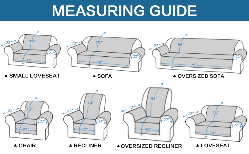 H.VERSAILTEX 100 Waterproof Quilted Recliner Chair Cover Recliner
