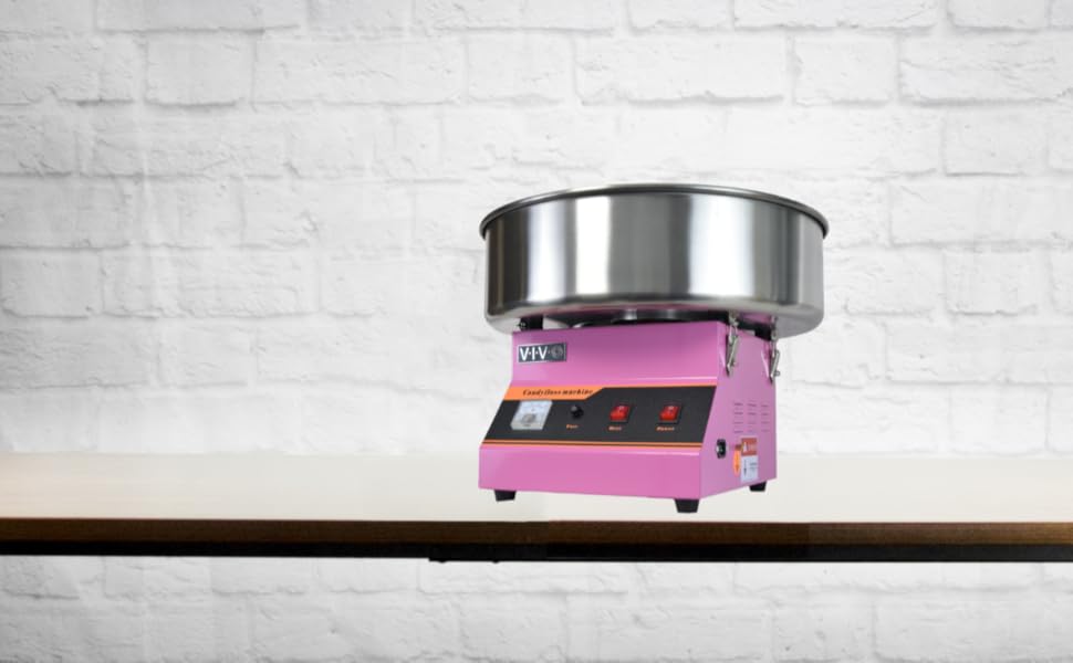 VIVO Pink Electric Commercial Cotton Candy Machine, Candy Floss Maker