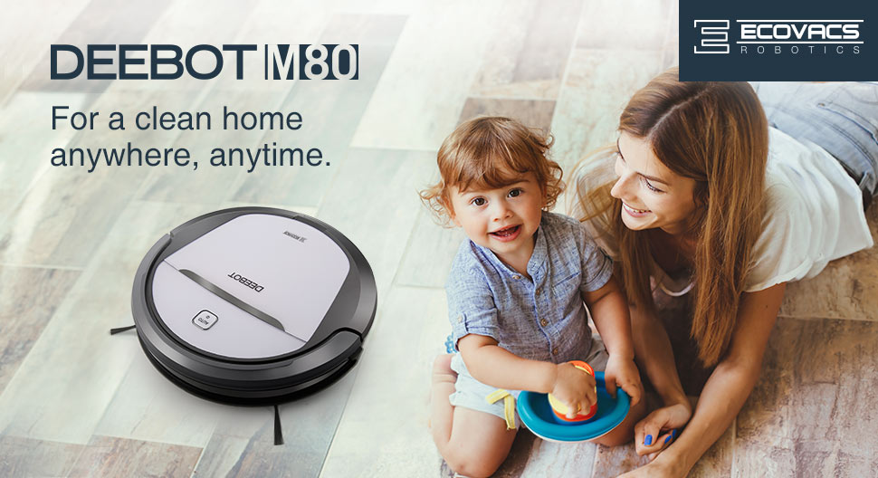 ECOVACS DEEBOT M80 Robotic Vacuum Cleaner with Mop and Water Tank