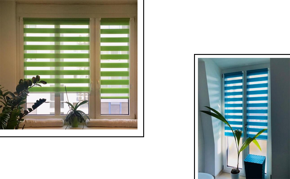 Woltu Tenda A Rullo Doppio Oscurante Per Interni Senza Foratura Avvolgibile Bianco+grigio+antracite 80x150 Cm 13 l