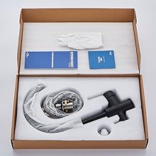 Auralum Grifos de Fregadero Negro 360° Giratorio con Aireador ...