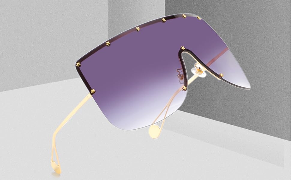 huge oversized futuristic shield sunglasses