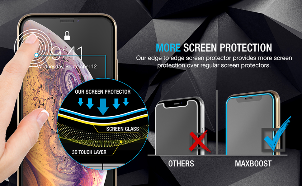 iPhone Xs max tempered glass