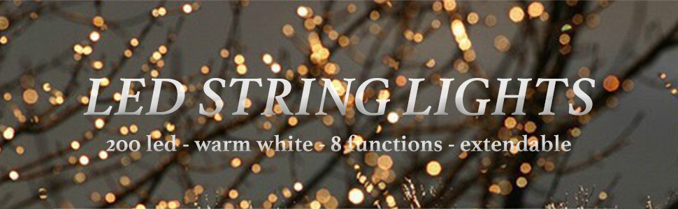 200 led string lights warm string lights long indoor outdoor waterproof weatherproof backyard tree