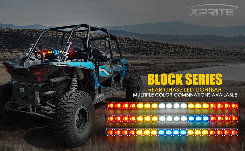 Xprite Block Series 30" Offroad Rear Chase LED Strobe Lightbar, w