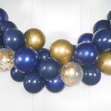 Partywoo Navy Gold Balloons 35 Pcs 12 Inch For Gold Party