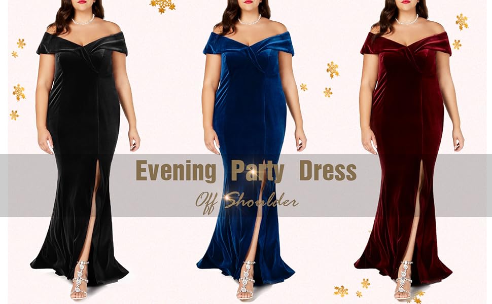 formal gown plus size velvet dress