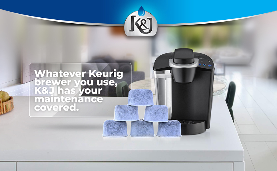 K&J Replacement Charcoal Water Filters Compatible With