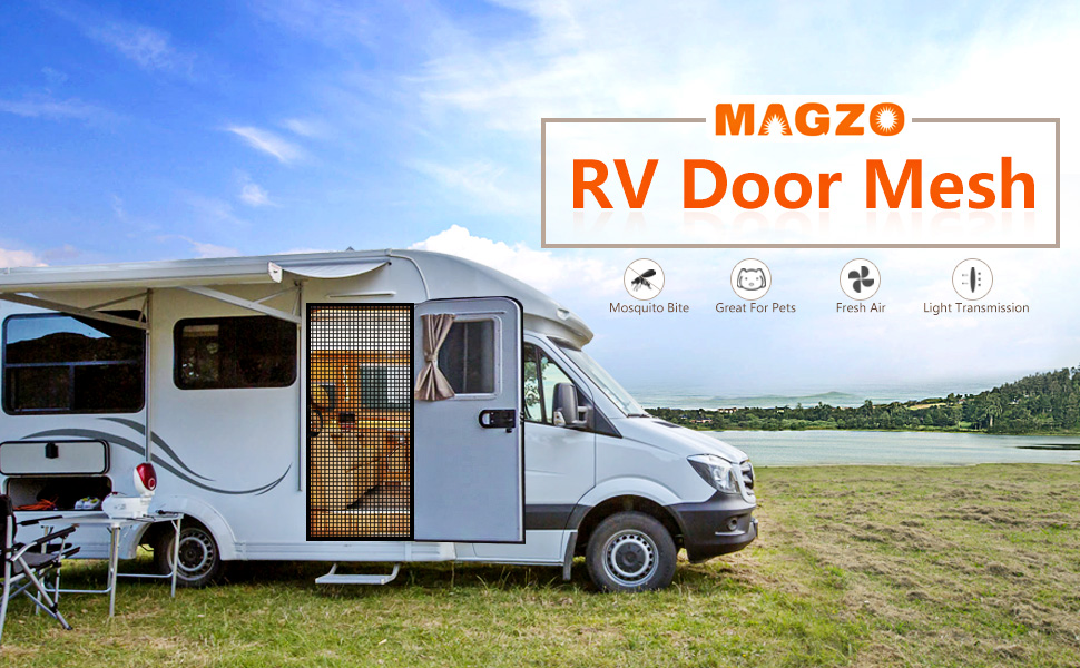 MAGZO RV Screen Door Mesh 32x76 inch, Durable Heavy Duty Fiberglass