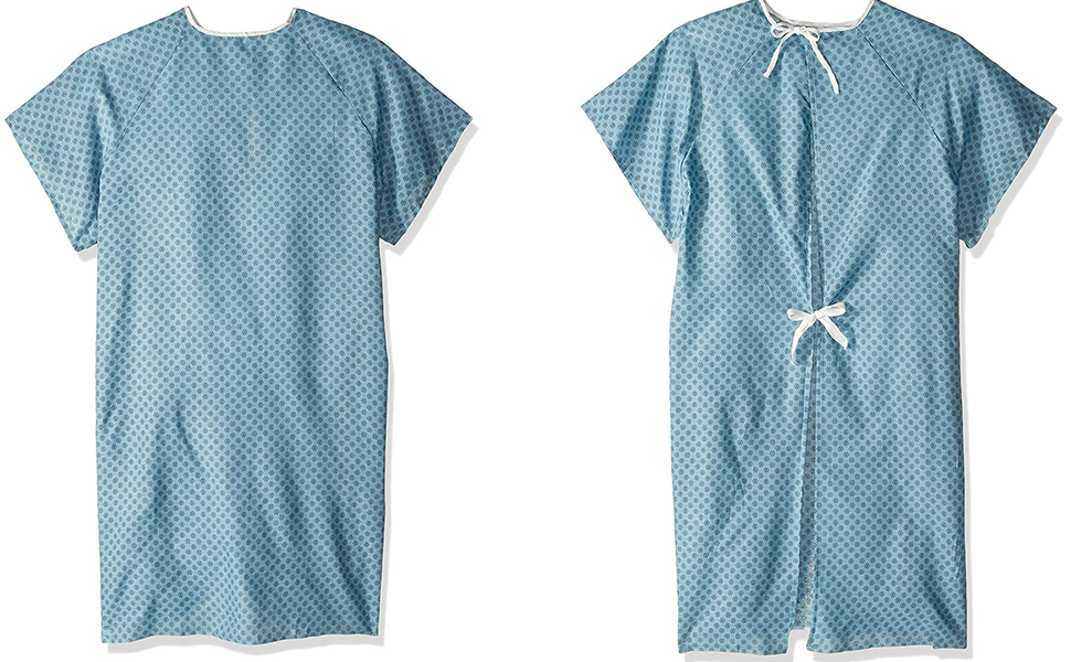 Pivit Reusable Hospital Gown for Men & Women Adults Up to