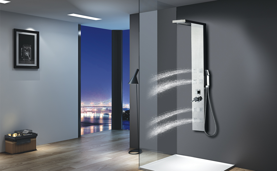 Vantory Shower Panel Tower System Head SUS 304 Stainless Steel,8K